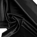 Satin Stretch Fabric, 60" Wide- 100% Polyester, Black