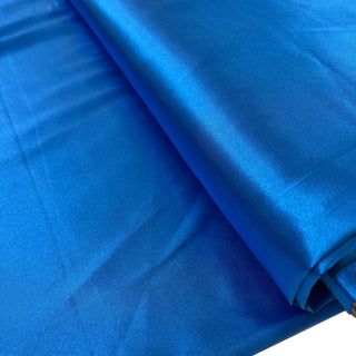 Satin Stretch Fabric, 60" Wide- 100% Polyester, Royal Blue