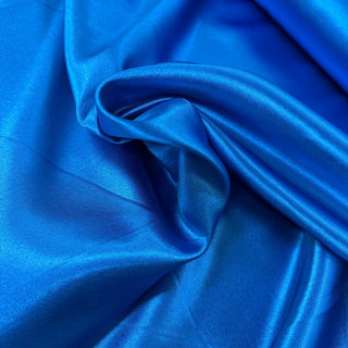 Satin Stretch Fabric, 60" Wide- 100% Polyester, Royal Blue