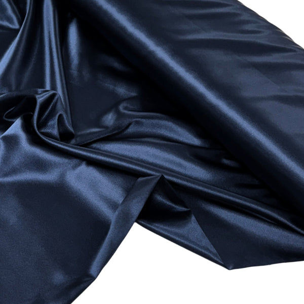 Navy, Satin Stretch 60" 100% Polyester