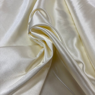 Eggshell White, Satin Stretch 60" 100% Polyester