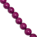 Cuentas Redondas de Jade Sintético, Violeta Magenta – 20mm