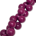 Cuentas Redondas de Jade Sintético, Violeta Magenta – 20mm