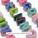 Golden Rondelle-shaped Acrylic Bead - Approx. 10mm