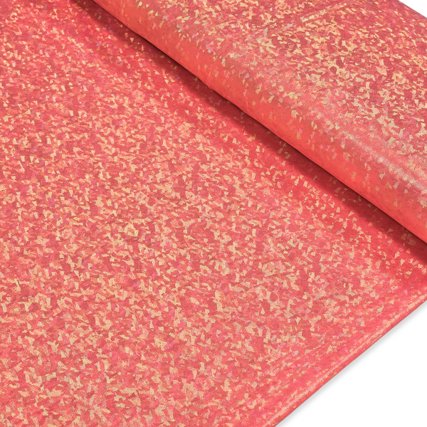 Tela Licra Holográfica 60", Estampado de Cristal Coral - 1 yarda