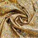 60" Holographic Lycra Fabric, Poly / Spandex - Dark Gold and Black