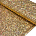 60" Holographic Lycra Fabric, Poly / Spandex - Dark Gold and Black