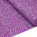 Tela Licra Holográfica 60", Estampado de Zebra Violeta y Plateado - 1 yarda