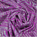 Tela Licra Holográfica 60", Estampado de Zebra Violeta y Plateado - 1 yarda