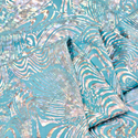 60" Holographic Lycra Fabric, Poly / Spandex - Dark Gold and Black