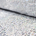 60" Holographic Lycra Fabric, Poly / Spandex - Dark Gold and Black