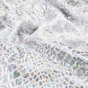 60" Holographic Lycra Fabric, Poly / Spandex - Dark Gold and Black