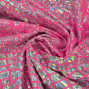 60" Holographic Lycra Fabric, Poly / Spandex - Dark Gold and Black