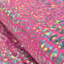 60" Holographic Lycra Fabric, Poly / Spandex - Dark Gold and Black