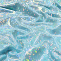 Tela Licra Holográfica 60", Estampado de Cristal Aqua - 1 yarda