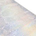 Tela Licra Holográfica 60", Estampado de Esferas Plateado - 1 yarda