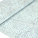 Tela Licra Holográfica 60", Estampado Ondulado Aqua Claro - 1 yarda