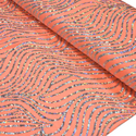 Tela Licra Holográfica 60", Estampado Ondulado Melocotón - 1 yarda