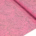 60" Holographic Lycra Fabric, Poly / Spandex - Dark Gold and Black