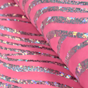 60" Holographic Lycra Fabric, Poly / Spandex - Dark Gold and Black