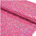 Tela Licra Holográfica 60", Estampado de Zebra Rosa y Plateado - 1 yarda