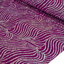 60" Holographic Lycra Fabric, Poly / Spandex - Dark Gold and Black
