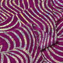 60" Holographic Lycra Fabric, Poly / Spandex - Dark Gold and Black
