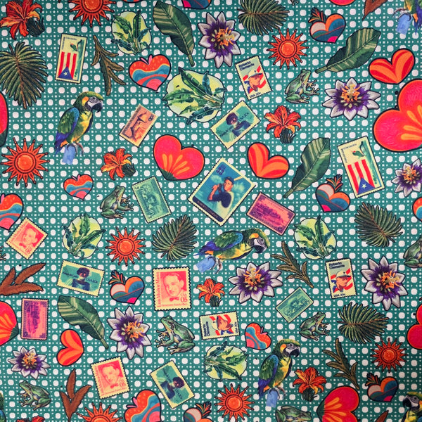 Licra Serena Sublimada / Lycra Serene, 58" Wide - 100% Polyester, Four Way Stretch - Puerto Rico