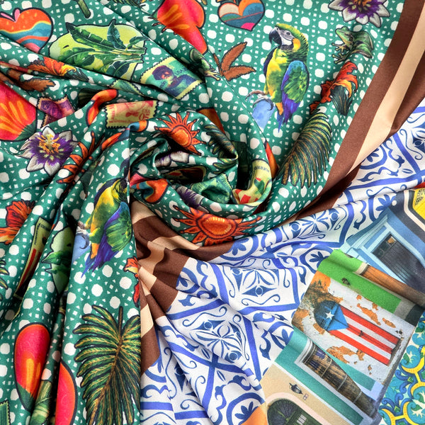 Licra Serena Sublimada / Lycra Serene, 58" Wide - 100% Polyester, Four Way Stretch - Puerto Rico