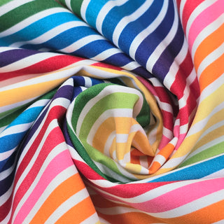 Tela Estampada de 100% Algodón 44/45" Líneas de Arcoiris - 1 yarda