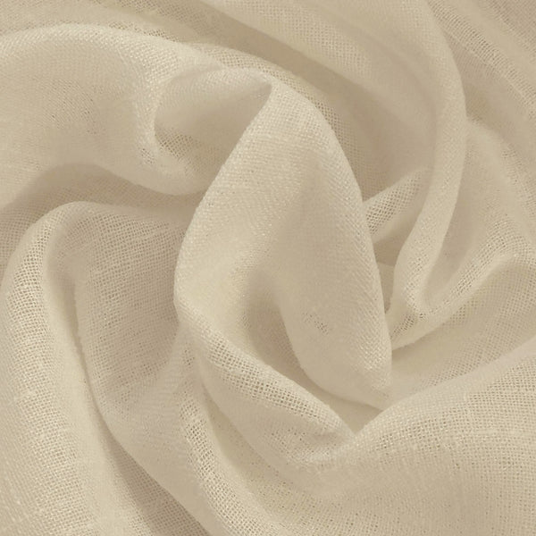 Natural, 100% Polyester Linen Look Fabric - 110" wide; 1 Yard