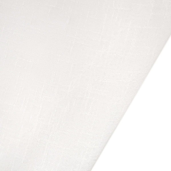 White, 100% Polyester Linen Look Fabric - 110" wide; 1 Yard