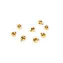 Lollipop Crimp Beads, Gold Plated Brass - 3mm; 8pcs