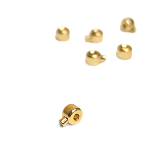 Lollipop Crimp Beads, Gold Plated Brass - 3mm; 8pcs