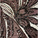 Tela Tulle de Encaje Bordada 65”, Vino / Negro - 1 yarda