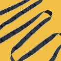 Negro - Cinta Grosgrain Moonstitch - 1 Yarda