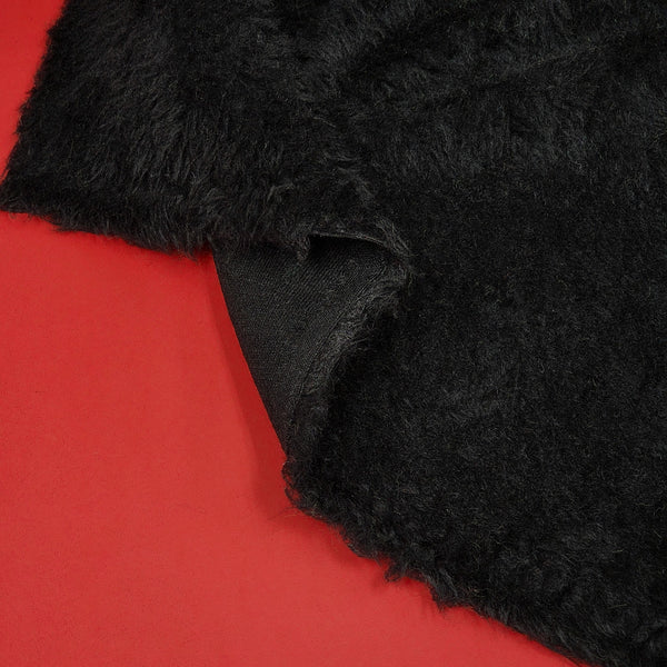 Peluche/ Faux Fur Fabric, 60" Wide - 100% Polyester, Black