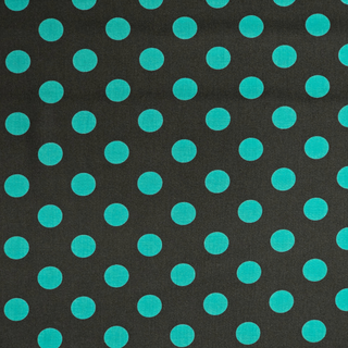 Tela Estampada de 100% Algodón 44" Polka Dots Grandes, Fern - 1 yarda