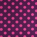 Tela Estampada de 100% Algodón 44" Polka Dots Grandes, Foxglove - 1 yarda
