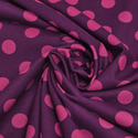 Tela Estampada de 100% Algodón 44" Polka Dots Grandes, Foxglove - 1 yarda