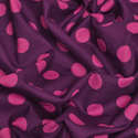 Tela Estampada de 100% Algodón 44" Polka Dots Grandes, Foxglove - 1 yarda