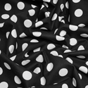 Tela Estampada de 100% Algodón 44" Polka Dots Grandes, Ink - 1 yarda