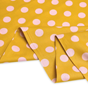 Tela Estampada de 100% Algodón 44" Polka Dots Grandes, Marigold - 1 yarda