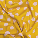 Tela Estampada de 100% Algodón 44" Polka Dots Grandes, Marigold - 1 yarda