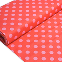 Tela Estampada de 100% Algodón 44" Polka Dots Grandes, Poppy - 1 yarda