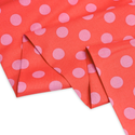 Tela Estampada de 100% Algodón 44" Polka Dots Grandes, Poppy - 1 yarda
