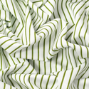 100% Cotton Printed Fabric, 44/45" Green Stripes