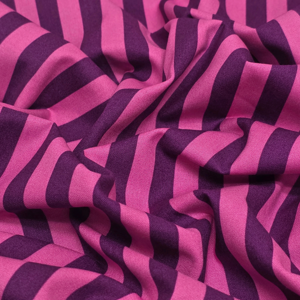 Tela Estampada de 100% Algodón 44" Rayas, Foxglove - 1 yarda