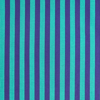 Tela Estampada de 100% Algodón 44" Rayas, Iris - 1 yarda