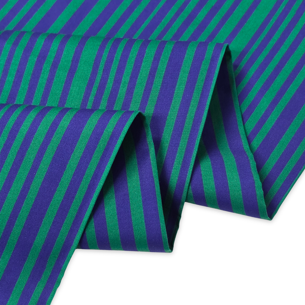 100% Cotton Printed Fabric, 44/45" Green Stripes